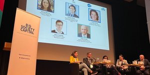 Managing Director Gemma Bourne speaking on a panel at UKREiiF