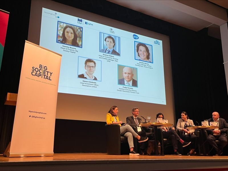 Managing Director Gemma Bourne speaking on a panel at UKREiiF