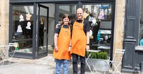 Trainees working at Outside the box, a cafe served by individuals with learning disabilities