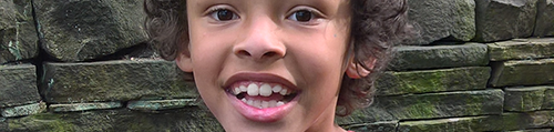 Young boy smiling