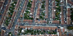 Top down view of houses