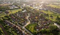 Overhead look down on a housing estate