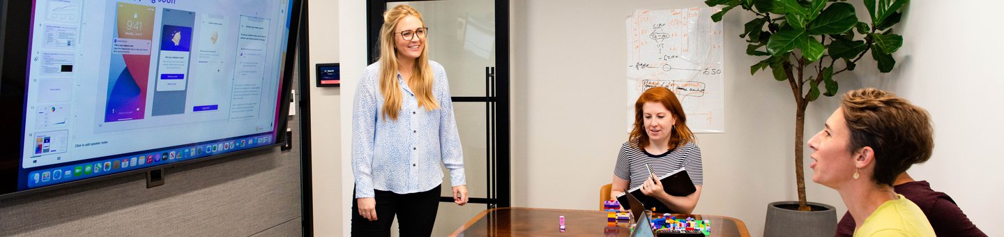Wagestream CEO Emily Trant with BSC staff members