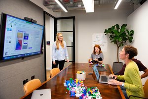 Wagestream CEO Emily Trant with BSC staff members