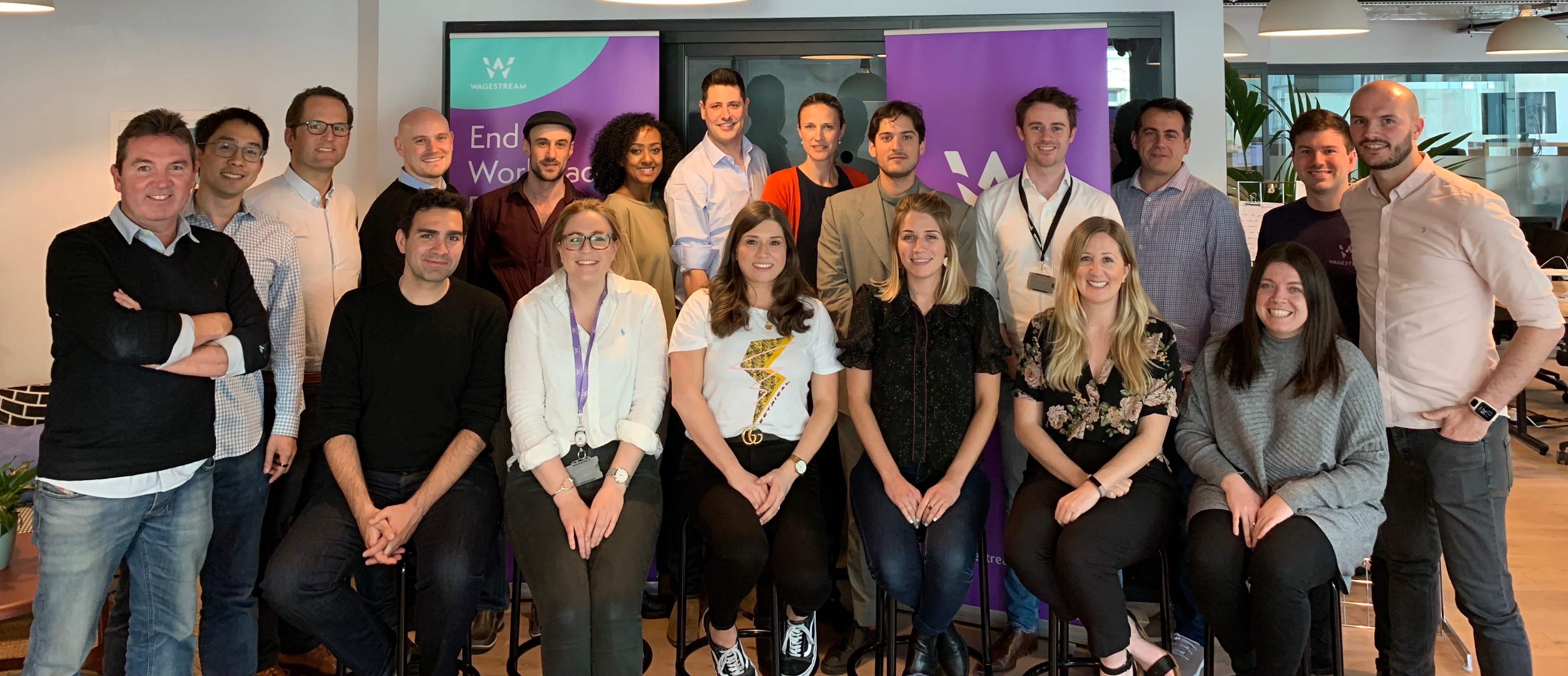 Group picture of the Wagstream team