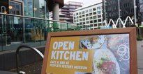 Entrance of Open Door, a social enterprise café and bar