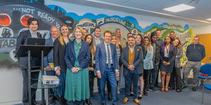 MP Andy Street visits New Leaf pictured with the team