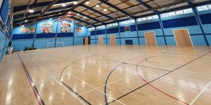Empty sports hall that has been refurbished