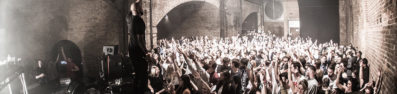 Music venue with people dancing