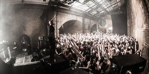Music venue with people dancing