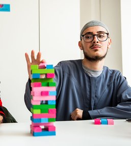 West London Zone benefactors playing jenga