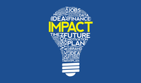 lightbulb comprised of words like impact, time, future, vision, finance, idea, plan etc