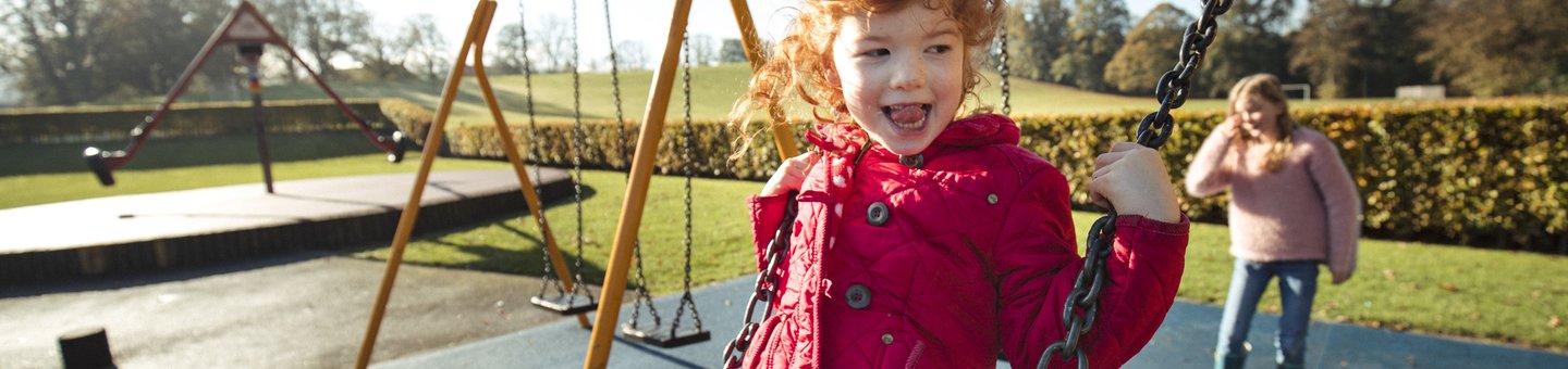 Girl on swing