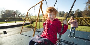 Girl on swing