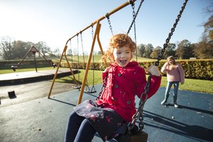 Girl on swing