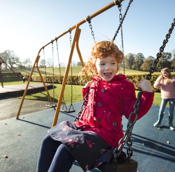 Girl on swing