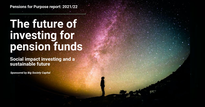 Front page of the report: The future of investing for pension funds